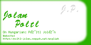 jolan poltl business card